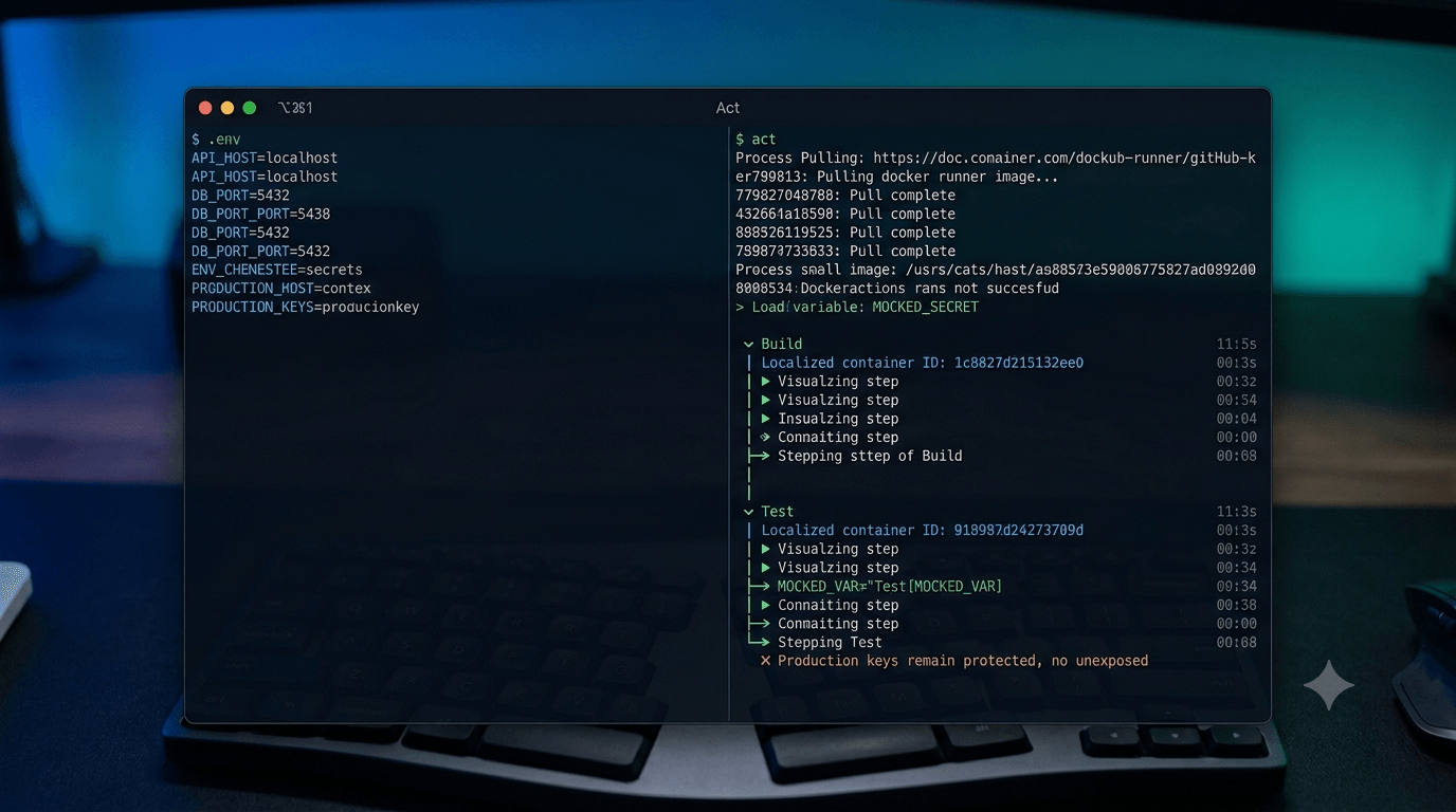 Console view demonstrating safe injection of mock API variables and environment variables