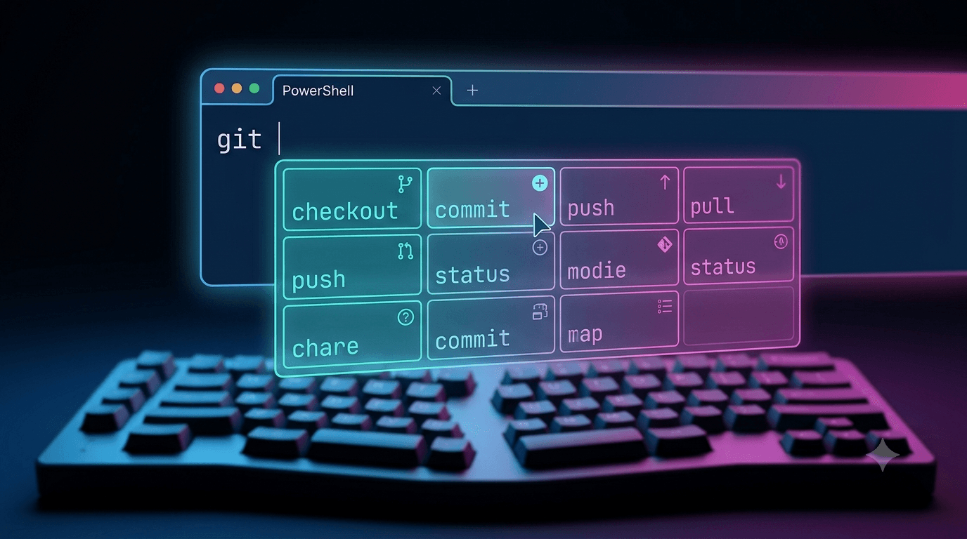 Interactive grid showing git subcommand auto-completions via Carapace